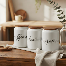 Porcelain Spice Jar Set - 3 Pcs